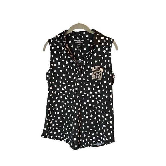 Frank Lyman Montreal, women’s polkadot sleeveless blouse, size 2 - Picture 3 of 6